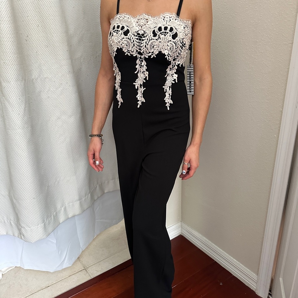 Haute Monde Black and White Jumpsuits Modern Monochrome Style